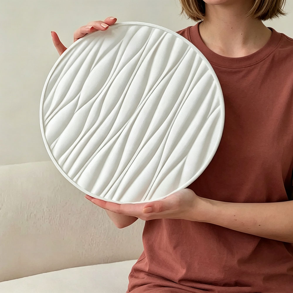Resin Craft Material - Large Round Tray Silicone Mold Wave