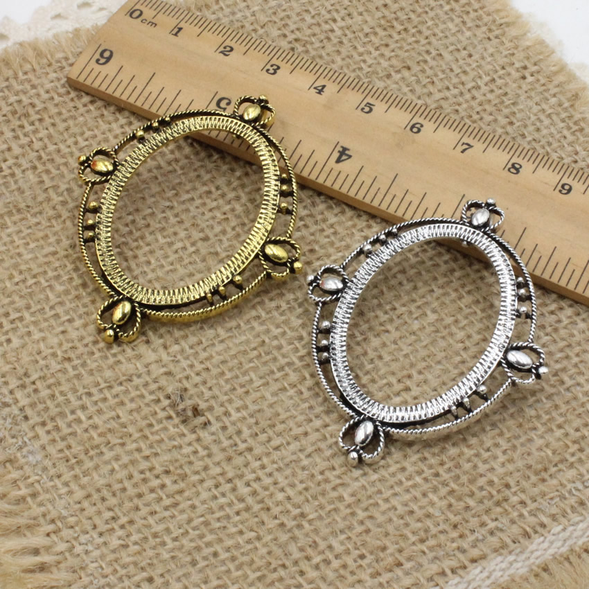 Bezels Set Pendant - Phù hợp với 30x40mm Cabochon Hình