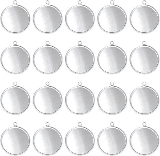 20 Pieces Stainless Steel Roun - đánh giá và giá Resin Crafts