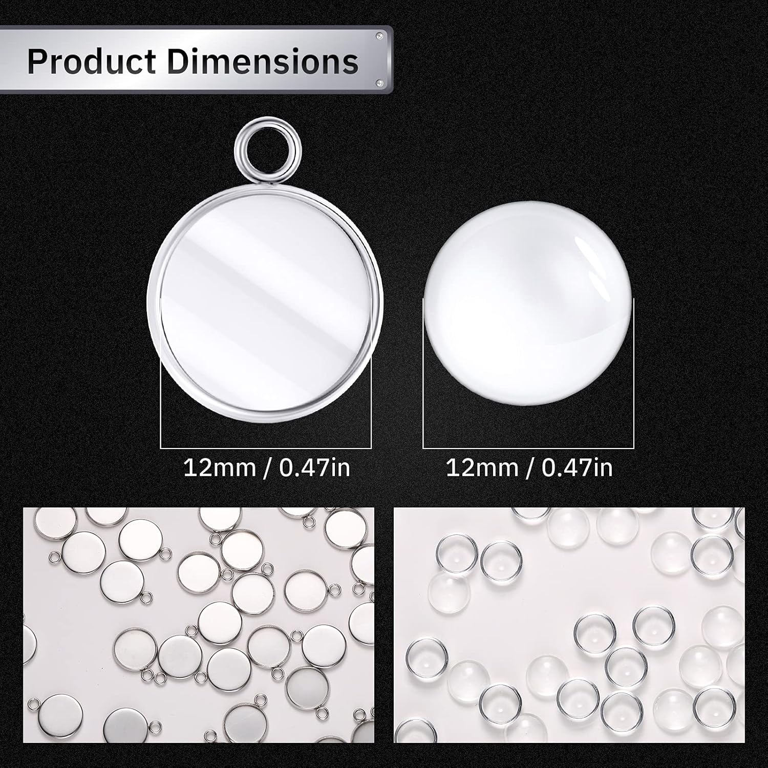 20 Pieces Stainless Steel Roun - đánh giá và giá Resin Crafts