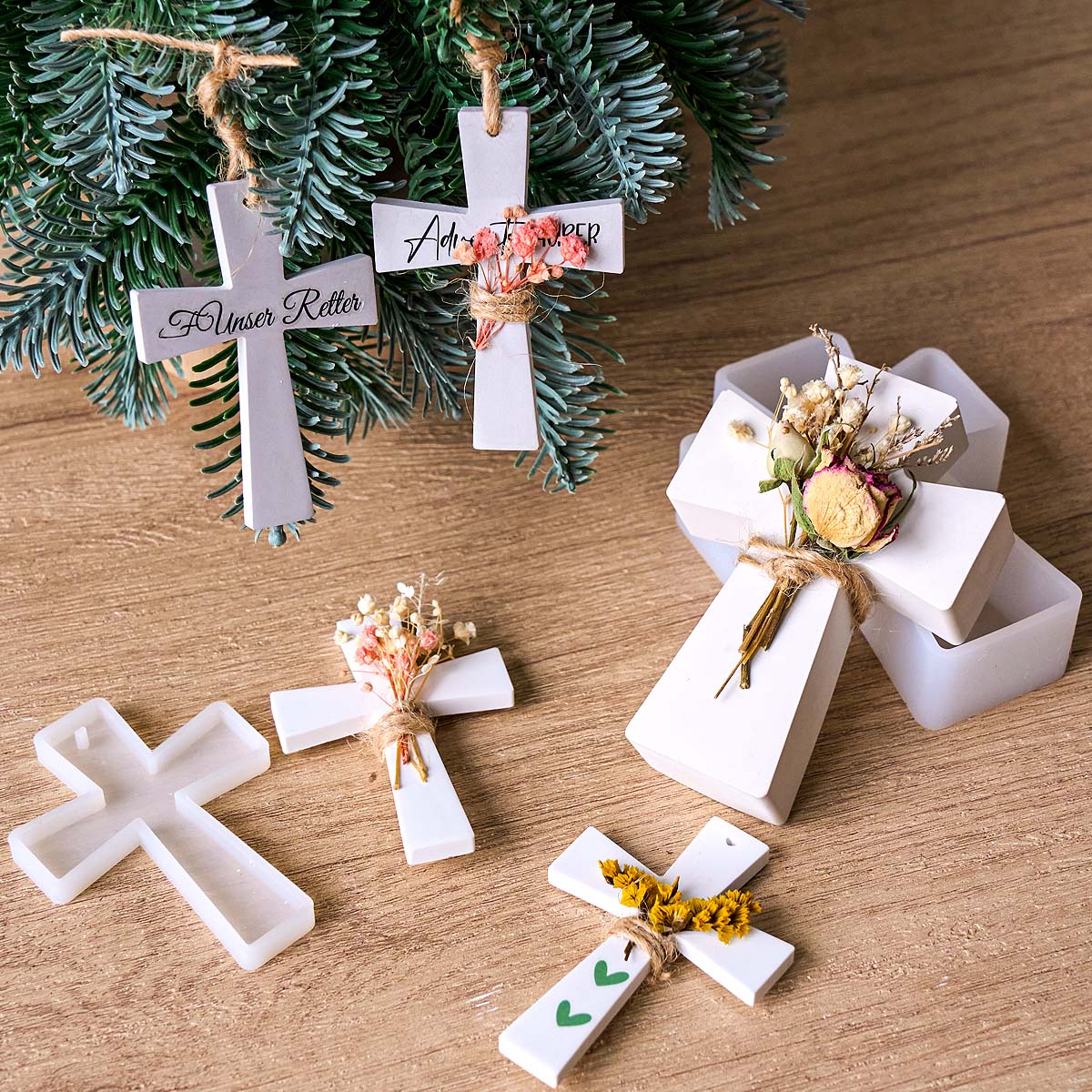 Cross Silicone Candle Mold DIY - đánh giá và giá Resin Craft Material