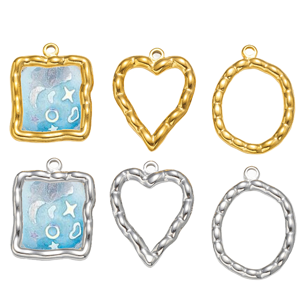5pcs Stainless Steel Heart Rou - đánh giá và giá Resin Craft Supplies