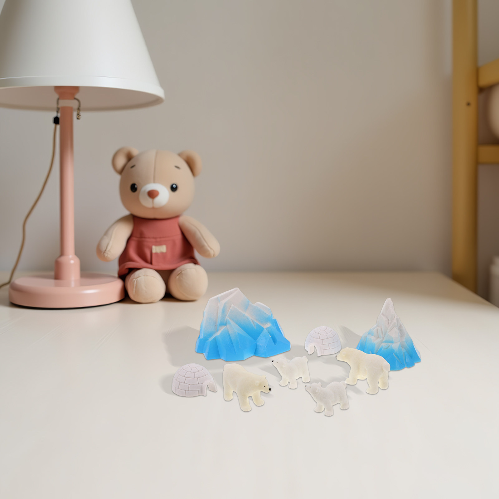 8Pcs Mini Resin Polar Bears Ar - đánh giá và giá Resin Crafts