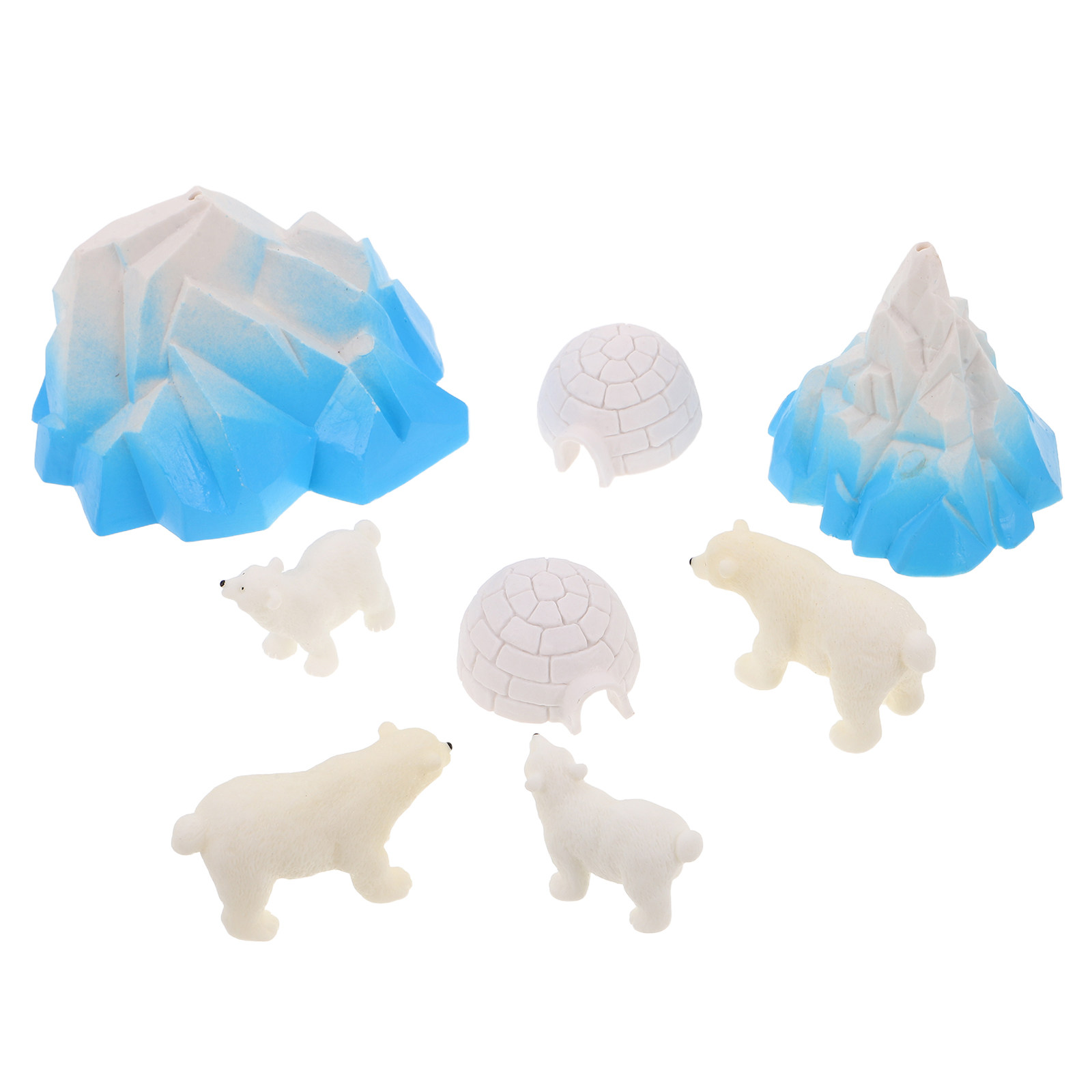 8Pcs Mini Resin Polar Bears Ar - đánh giá và giá Resin Crafts