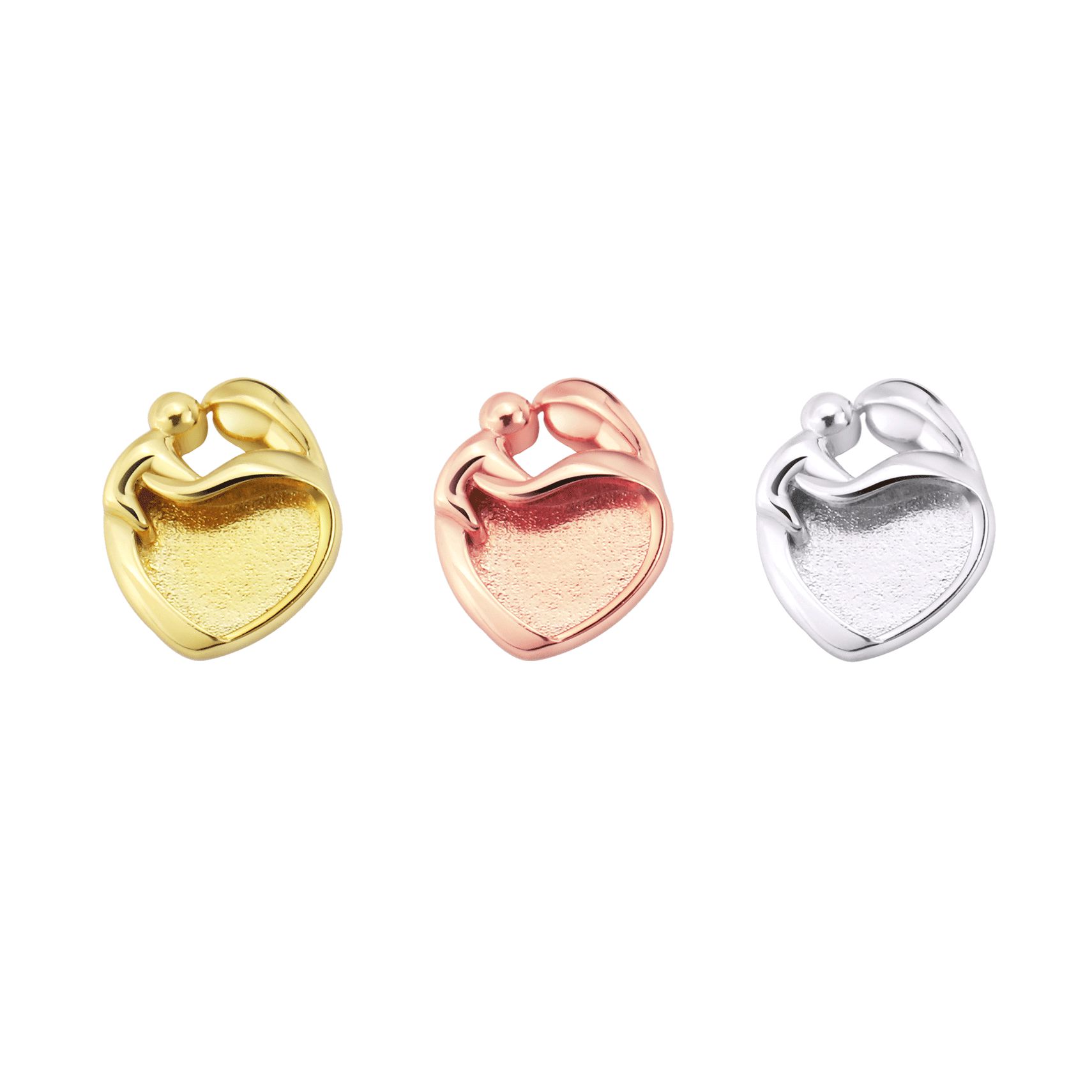 9MM Heart Bezel Settings Mothe - đánh giá và giá Bezels Set Pendant
