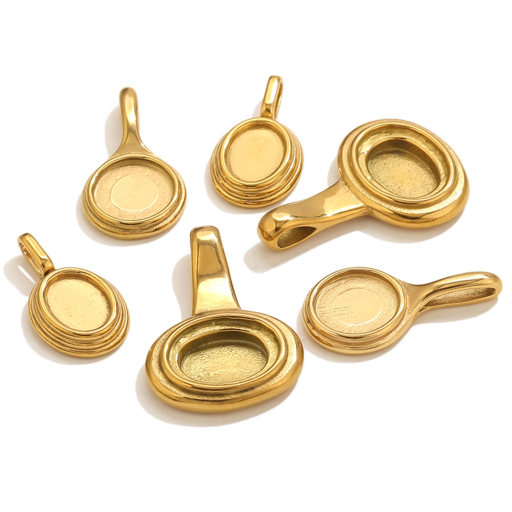 5pcs Stainless Steel Round Ova - đánh giá và giá Resin Crafts