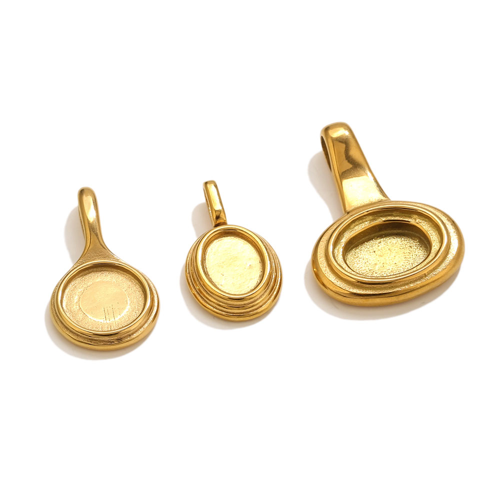 5pcs Stainless Steel Round Ova - đánh giá và giá Resin Crafts