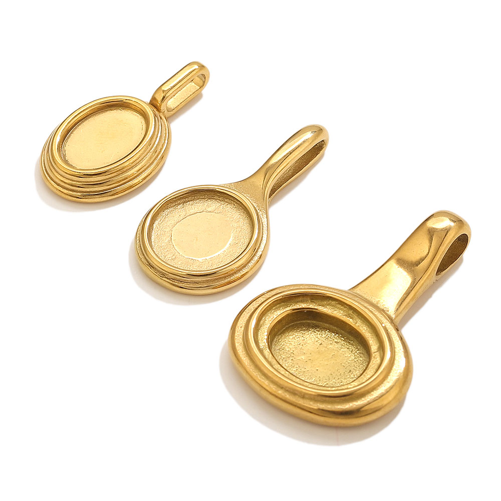 5pcs Stainless Steel Round Ova - đánh giá và giá Resin Crafts