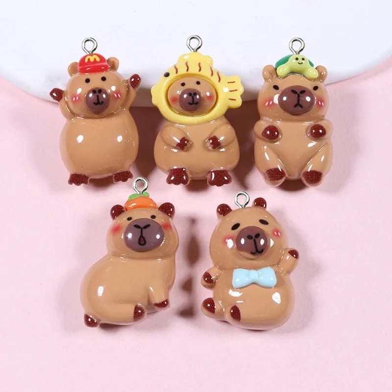 10Pcs Glossy Flatback Capybara - đánh giá và giá Resin Craft Supplies