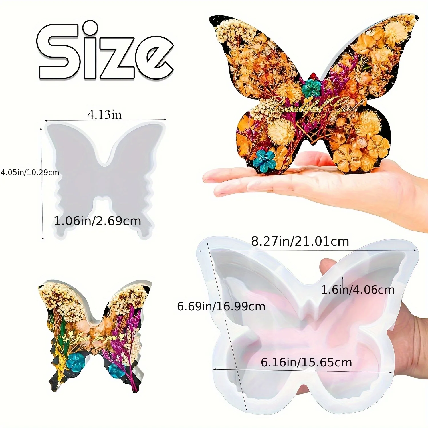 Two sizes of butterfly resin m - đánh giá và giá Flower Preservation Resin