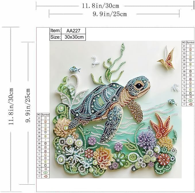 Sea Turtle Animal Diamond Pain - đánh giá và giá Resin Craft Kit