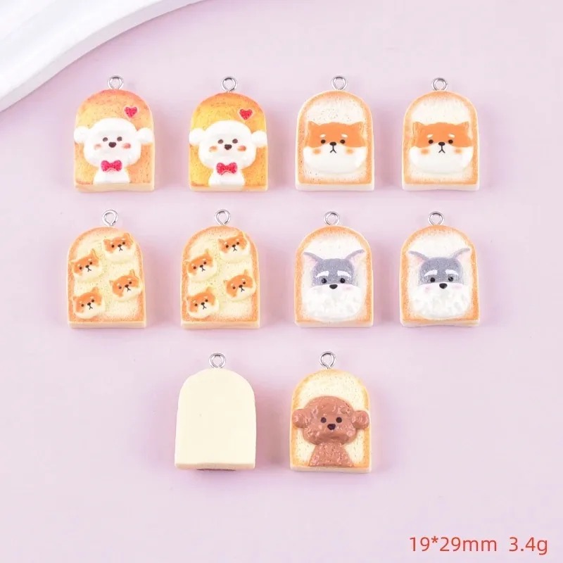 10Pcs Cute Toast Dog Resin Pen - đánh giá và giá Resin Craft Material