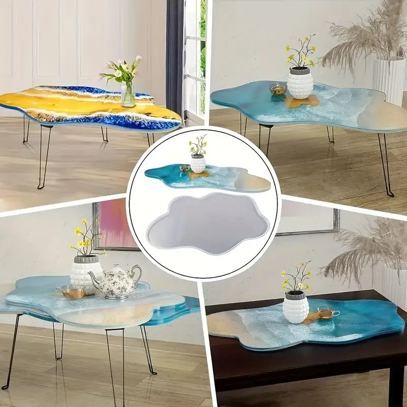 Large 61cm Irregular tray epox - đánh giá và giá Resin Ocean Wave Mold