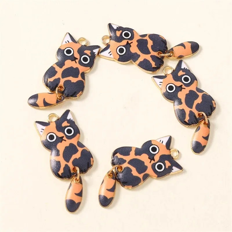 10Pcs 16×39mm Cute Cartoon Cat - đánh giá và giá Resin Craft Material