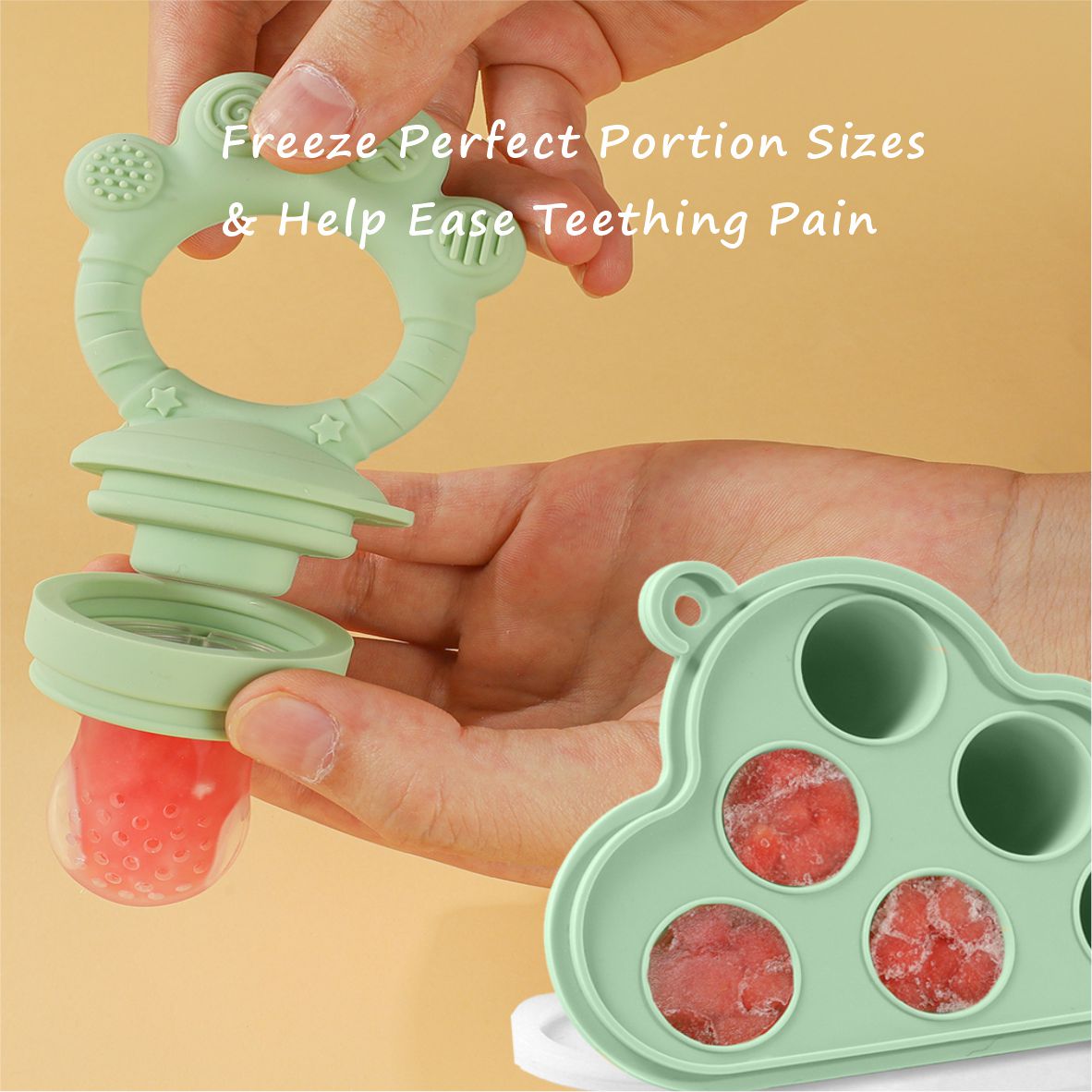 Baby Fruit Food Feeder & Freez - đánh giá và giá Silicone Mold Tray