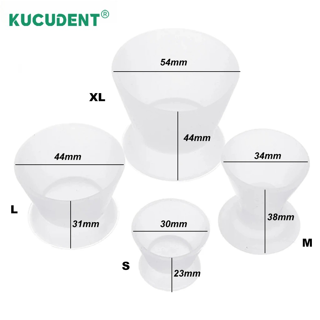 4Pcs/Set Dental Silicone Cup F - đánh giá và giá Mixing Cup Silicone