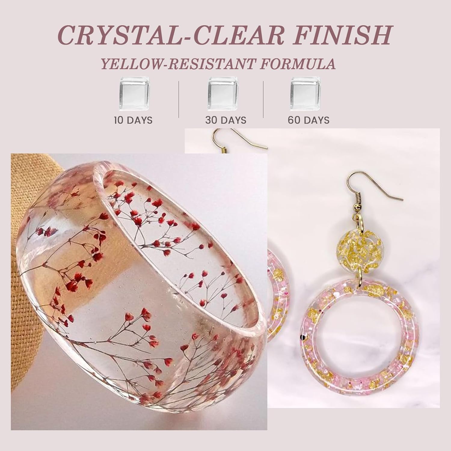 Crystal Clear&Low Odor,UV Ligh - đánh giá và giá Epoxy Uv Resin Kit