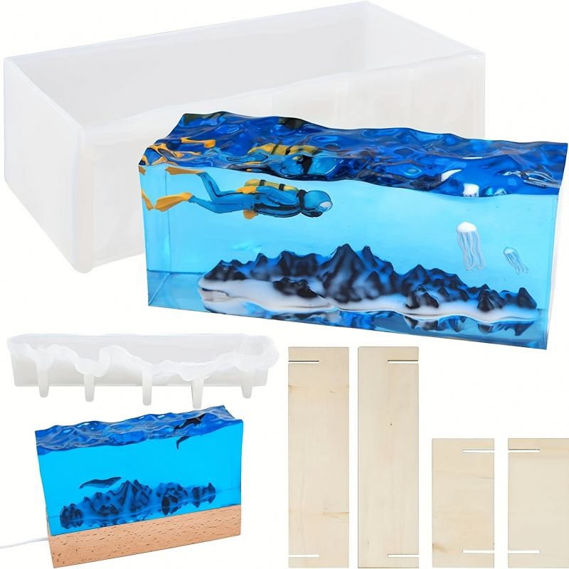1Set of Ocean Wave Resin Molds - đánh giá và giá Resin Ocean Wave Mold
