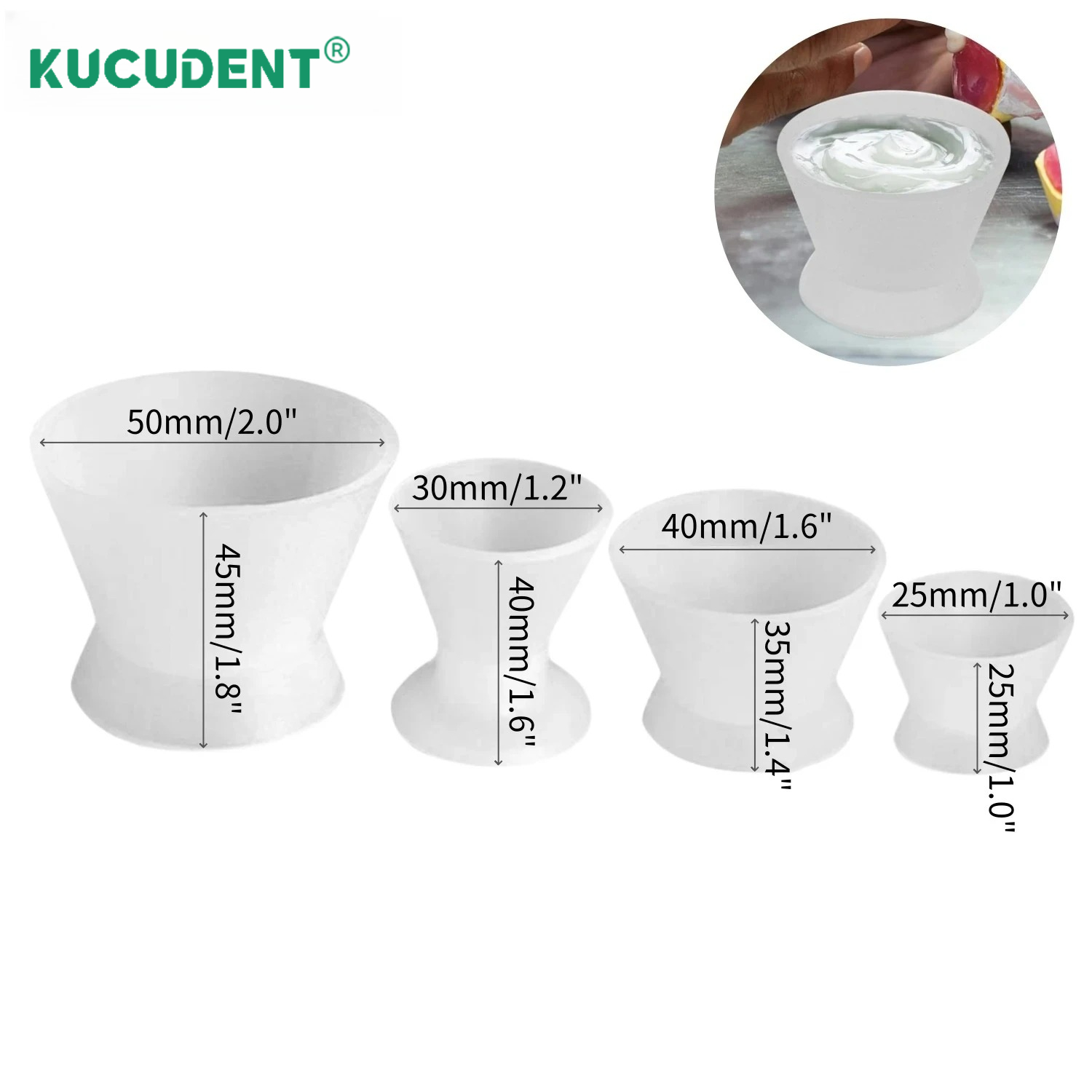 4Pcs/Set Dental Silicone Mixin - đánh giá và giá Mixing Cup Silicone