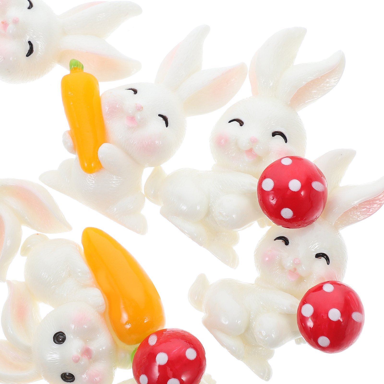 12Pcs Resin Rabbit Carrot Char - đánh giá và giá Resin Craft Supplies