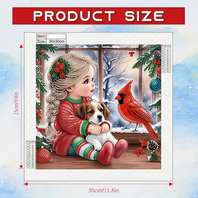 Winter Girl and Dog Diamond Pa - đánh giá và giá Resin Craft Kit