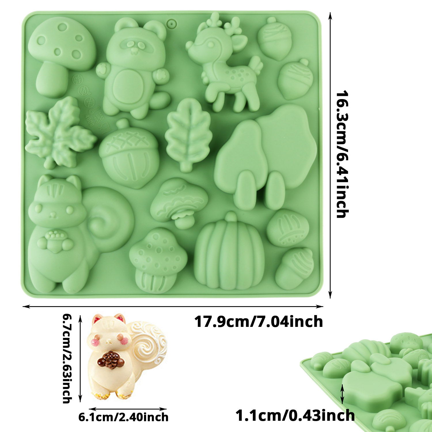 1 Silicone Cake Mold in the Sh - đánh giá và giá Resin Craft Supplies