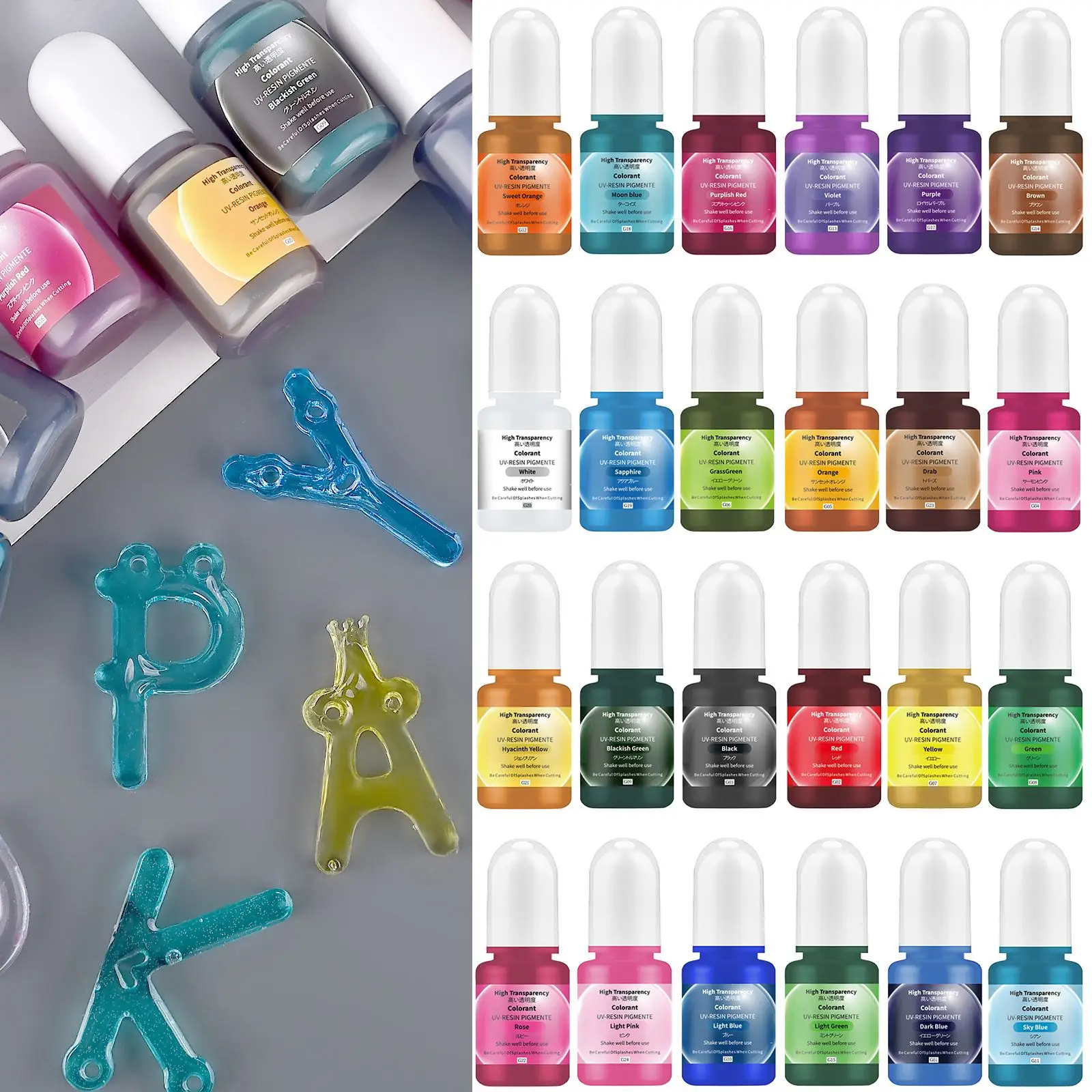 24Colors 5ml Epoxy Resin Pigme - đánh giá và giá Epoxy Uv Resin Kit