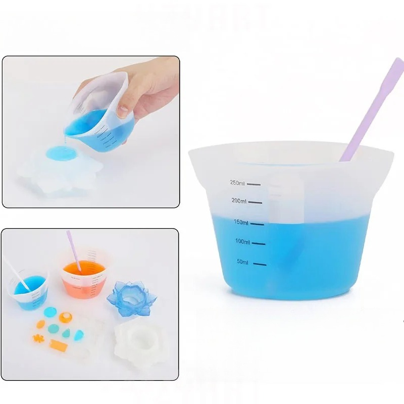 1pc Creative Simple 500ml /250 - đánh giá và giá Mixing Cup Silicone